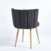 Modern Dining Chair (Set of 2) With Iron Tube Wood Color Legs, Shorthair Cushions And Comfortable Backrest, Suitable For Dining Room, Living Room, Cafe, Simple Structure - Gray - Image 14