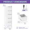 Steelcraft Pro 5 Drawer Metal Vertical File Cabinet With Lock In For A4 Legal / Letter Size - Brushed Nickel - Image 3