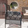 Rattan Wicker Patio Furniture Set With Tempered Glass Table And Cushions, 4 Pieces - Beige - Image 5