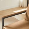 Retro Leisure Accent Chair With Extra Soft Padding - Camel - Image 10