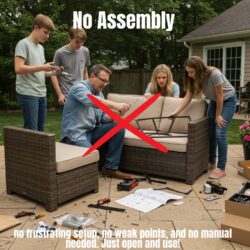 5 Person Wicker Sectional Seating Group With Cushions - Brown