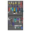 Heavy Duty 5 Tier Adjustable Metal Shelving Unit With Pegboard And Wheels For Multipurpose Storage - Black - Image 10