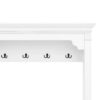 Hall Tree With Integrated Shoe Cabinet And Mirrored Cabinet Door, Coat Hanger, Entryway Bench, 4 In 1 Design, 2 Flip Drawers, 4 Hooks And 2 Cabinets For Entrance, Living Room - White - Image 16
