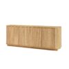 Contemporary Wave Pattern Sideboard Storage Cabinet TV Stand - Natural - Image 6