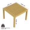 3 Piece Indoor / Outdoor Leisure Table And Chair Set (2 Chairs And 1 Coffee Table), UV Resistant, Waterproof And Durable - Brick Yellow - Image 4