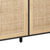 Elegant And Functional 4 Door Rattan Decorative Storage Cabinet For Bedroom, Living Room - Black - Image 11