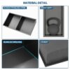 13" X 25" Stainless Steel Shower Niche Double Shelf With Corrosion Resistance - Gunmetal Black - Image 7