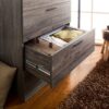 Oliver - Farmhouse Jumbo Chest With 4 Drawer Storage - Gray - Image 6