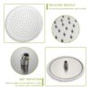 10" Round Rain Shower Head System With Waterfall Tub Spout, Wall Mounted, Stainless Steel - Brushed Nickel - Image 7