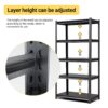 Industrial Heavy Duty 5 Tier Metal Garage Shelving Unit, 2000Lbs Capacity, Adjustable Storage Rack, - Brushed Nickel - Image 5
