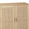 Elegant And Functional 4 Door Rattan Decorative Storage Cabinet For Bedroom, Living Room, Office - Natural - Image 10