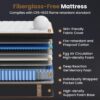 10" King Plush Hybrid Mattresses With Memory Foam, Individual Pocket Spring Motion Isolation Edge Support - White / Black - Image 5