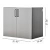 Astro Series - Metal Wall Mounted Base Door Storage Cabinet - Metallic Gray - Image 3