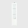 Modern Upholstered Glass Display Cabinet With Adjustable LED Light - White - Image 20