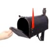 Stratford - Heavy Duty Cast Aluminum Mailbox With Post And Solar Light, Fluted Base, Decorative Modern Mailbox - Brown - Image 10