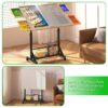 360 Degree Tilting Wooden Puzzle Table With 1500 Pieces, Rolling Design With Adjustable Height, Drawer, And Protective Cover - Black / Natural Wood - Image 9