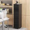Heavy Duty Metal 5 Drawer Vertical File Cabinet With Lock And Wheels For Home Office - Brushed Nickel - Image 2