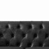Chesterfield Sofa, High Tech Fabric Roll Armrest - Black - Image 11