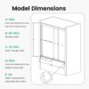 56" -60" W*58" H Semi-Frameless Double Sliding Tub Door, Bypass Bathtub Shower, 1 / 4" (6Mm) Thick SGCC Tempered Glass Door - Chrome - Image 3