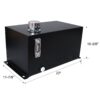 Heavy Duty Hydraulic Fluid Tank 10 Gal Steel Reservoir With Strainer, Gauge & Breather Cap For Tractors & Trucks - Black - Image 3