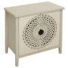 Hollow Carved 2 Door Accent Cabinet Sideboard Buffet Storage Cabinet With Adjustable Shelf For Entryway Living Room Bedroom - Natural - Image 8