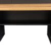 Farmhouse 4 In 1 Hall Tree With Wood Grain Bench And Top, Multifunctional Coat Rack With Hooks And Shell Handles, Mudroom Bench With Adjustable Shelves For Hallway, Living Room - Black - Image 14