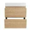 Modern Bathroom Vanity With Single Sink And Double Drawer, Freestanding Engineered Wood Cabinet - Oak - Image 16