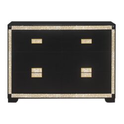 Lively - Dresser With Glitter Detail And Thick Bar Handle Hardware - Black
