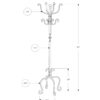 Coat Rack, Hall Tree, Free Standing, 8 Hooks, Entryway, Transitional - Black - Image 12