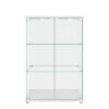 Modern Display Cabinet With LED Lights, Tempered Glass 2 Door Storage Case With 3 Shelves For Living Room - Transparent - Image 10