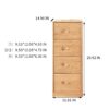 Free-Standing Corner Storage Cabinet For Living Room, Four Drawers - Solid Oak - Image 10