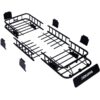 Motoring Roof Rack Rooftop Cargo Carrier Basket 64" Steel Universal Fit - Black - Image 18