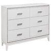 Almera - 5 Piece King Bedroom Set With LED Lighting And Glitter Details - White - Image 4