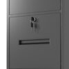 Modern 4 Drawer Metal Vertical Filing Cabinets With Lock For Home Office, Steel Construction, Letter / Legal / A4 / F4 Size - Brushed Nickel - Image 11