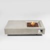 Propane Gas Fire Pit Table, 50000 Btu Rectangular Concrete Fire Pit For Outside Patio Deck Garden Backyard - Light Gray - Image 5