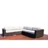 Luxury Outdoor Sectional Lounge Set With UV Resistant Cushions - Brown Mix - Image 2