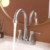 4" Centerset Bathroom Faucet With Pop Up Drain And Water Supply Lines - Brushed Nickel - Image 2