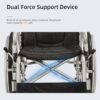 Innovative 6 Wheel Transport Wheelchair Lightweight Foldable Design With Dual Brakes Breathable Seat Anti Backflip Safety Perfect - Black / Silver - Image 7