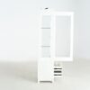Modern Upholstered Glass Display Cabinet With Adjustable LED Light - White - Image 13