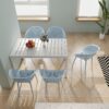 2 Piece Durable Single Chair With Mesh Hollow Out Design - Light Gray - Image 3