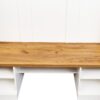 Farmhouse 4 In 1 Hall Tree With Wood Grain Bench And Top, Multifunctional Coat Rack With Hooks And Shell Handles, Mudroom Bench With Adjustable Shelves For Hallway, Living Room - White - Image 16
