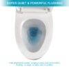 Modern Ceramic 1 Piece Toilet With Single Flush And Soft Closing Seat - White - Image 7