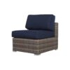 6 Person Patio Set With Premium Cushions And Rattan Wicker Frame - Dark Blue / Gray Mix - Image 6