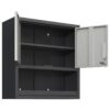 Metal Wall Mounted Tool Storage Cabinet With Locking Door, 1 Shelf, Metal - White - Image 12