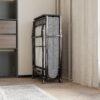 Modern Metal Folding Bed Frame With Foam Mattress, Easy Storage & Mobility - Black - Image 5