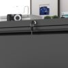 Premium 2 Drawer Metal Lateral File Cabinet With Lock Steel Wide Horizontal Filing Cabinets For Home Office - Black - Image 11
