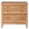 Hazel - 3 Drawer Side Table For Living Room, Hallway, Entryway Solid Wood With Silver Handles - Natural - Image 6