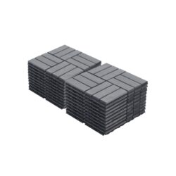 Light Interlocking Deck Tiles For Outdoor Flooring Square - Light Gray
