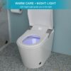 Smart Bidet Toilet Combo With Auto Open & Close, Heated Seat, Foot Sensor Flush, LED Display, Ceramic - White - Image 11
