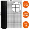 Vinyl Coated Hardware Cloth, 21 Gauge, Welded Wire Fence - Black - Image 3